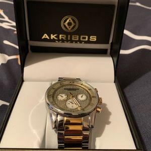 Men’s Akribos XXIV two-tone watch